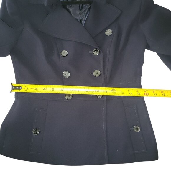 CALVIN KLEIN | Navy Blue Calvin Klein Buttons 100% Polyester Blazer - Picture 10 of 13